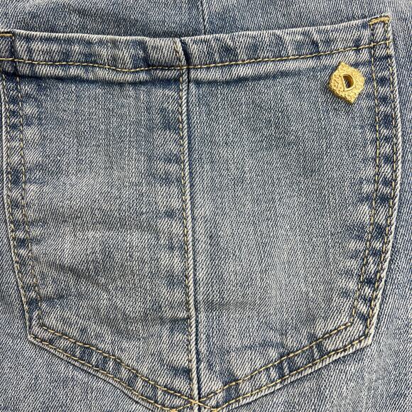 Democracy “Ab”solution Tummy Control Denim Midi Skirt Medium Light Wash Size 4 - Picture 14 of 16